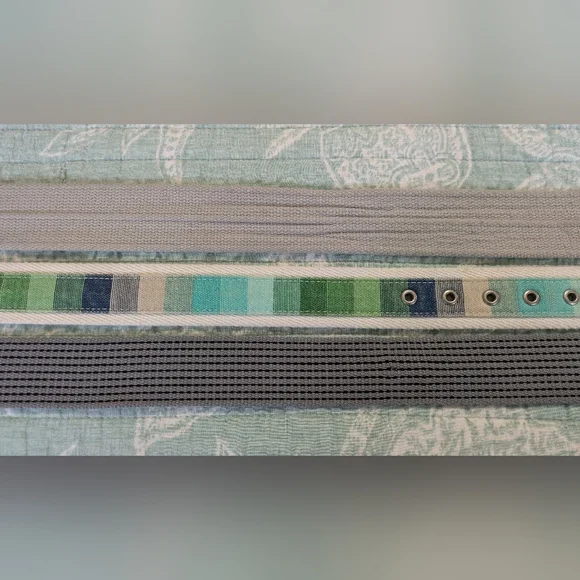 Bundle Of 3 Canvas Belts For Women. - Picture 2 of 3